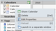 Calendar Properties